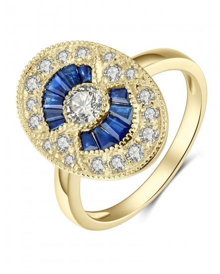 SAPPHIRE DIAMOND RING (TR3804)